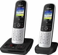 Panasonic KX-TGH722, DECT telefon, Bezdrátové sluchátko, Hlasitý odposlech, 200 pol., Identifikace volajícího, Černá