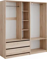 Vicco Kleiderschrank Elmo, 100 x 200 cm 2er Set, Sonoma
