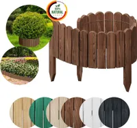 Floranica Rollborder Flexibilní dřevěný plot 100 x 10 cm Hnědý lem záhonu Dekorace pro zahradní plot Lemování trávníku Oplocení zahradní plot pro trávníky