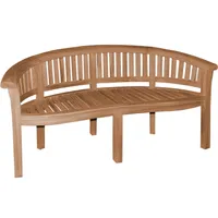 Bananenbank Avellino Teak Massivholz XXL extra stark 150 cm
