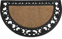 SIENA GARDEN Gummimatte Gazelle halbrund, Gummi/Kokos schwarz/natur, mit Kokosfaser