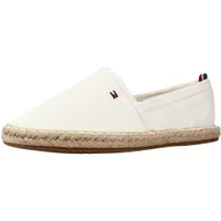 Tommy Hilfiger Flat Espadrille Damenschuhe Slipper Weiß Freizeit, Schuhgröße:40 EU