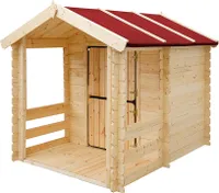 Timbela dětský dřevěný domek na hraní - venkovní domek pro děti - Š146xL181xV145 cm/1,1m2 zahradní domek na hraní - zahradní domek pro děti M501