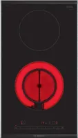 Bosch Domino-Kochfeld, Elektro, 30cm, Schwarz, mit Rahmen aufliegend PKF375FP2E