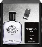 Evaflor Whisky Black Eau De Toilette Spray Set - 100ml And 20ml