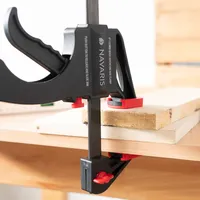Navaris 4x Einhandzwingen Spanner Set - Spannweite: 10-15cm Spannkraft: 20-60kg - Einhandzwinge Schraubzwinge Set - 2x klein 2x medium Schraubzwingen