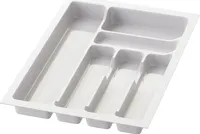 Sossai® Besteckeinsatz für Schubladen 40cm | 33 x 49 cm | Weiß Besteckkasten Schubladeneinsatz