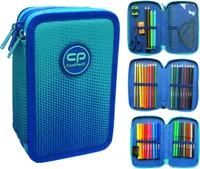 COOLPACK 3-FACH 44-teilig Mäppchen Federmappe Federtasche GRADIENT OCEAN OMBRE TÜRKIS