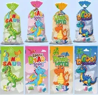GKA 10 Stück XL Ganzjahres Dinosaurier Dino Cellophantüten G4 Geschenktüten Plätzchen Kekse Gebäck Süßigkeiten Bonbon Pralinen Geschenke 28 cm Tüte