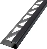 Dalsys Fliesenschiene Eckprofil 2,5m x 12,5mm Quadratprofil Edelstahl Schwarz gebürstet, Fliesenprofil