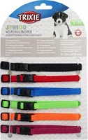 Trixie Balení nylon.rozeznávacích obojků pro štěňata S-M 17-25cm/10mm, čn,čv,md,zel,or,fi