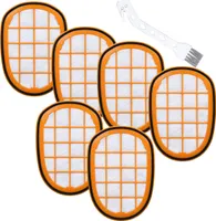 Sillar 6x Philips SpeedPro Max Staubsaugerfilter + Filterreinigungsbürste/-messer | Ersatzfilter Zubehör für Philips FC6812 FC6813 FC6822 FC6823 FC6826 FC6723/01 FC6901-FC6904 XC7042/01 XC8045/01 XC8147/01