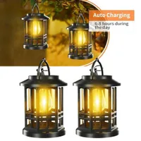 Hängend Solarlampen für Außen Garten Solar Laternen Vintage Solarleuchten Garten