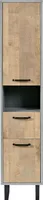 Hochschrank - Betondekor - Eiche rustikal Nachbildung - B 40 cm - 2 Türen - 1 Schublade