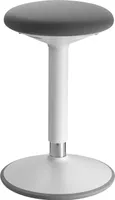Bürohocker NEW YORK höhenverstellbar, weiß / grau. Ergonomisches Design, 360° drehbar, Max. Belastung: 130 kg. Ergonomischer Hocker, Stehhilfe, Bürostuhl ergonomisch für mehr Komfort am Schreibtisch.