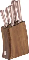 BERLINGERHAUS Sada nožov z agátového dreva so stojanom 6 ks Taupe Collection