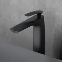Mai & Mai Armatur Wasserhahn Bad Schwarz matt | Waschbeckenarmatur 28cm hoch | Badinstallationen Einhebelmischer in modernem WAM-7201