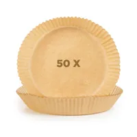 50-teiliges Set Rosmarino Air Fryer Backpapier - Rund, 16 cm