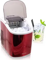 Mulano Design Eiswürfelmaschine Edelstahl Rot MS-17106