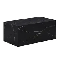 Home Deluxe - Couchtisch Amiri  L - Farbe: Schwarz, Größe: 95 x 50 cm, MDF Platte, bereits fertig montiert I Wohnzimmertisch Beistelltisch Sofatisch
