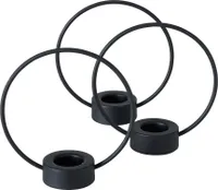 Teelichthalter CIRCLE schwarz matt aus Metall Kreis mit Teelichthalterung 3tlg.