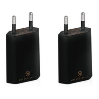 Wicked Chili 2X Pro Series Netzteil USB Adapter kompatibel mit Apple iPhone, Samsung Handy Netzstecker, Smartphone Ladegerät Charger (1A, 5V) schwarz