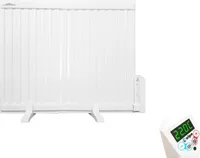 Paneelheizkörper Elektroheizung Ölradiator Flächenheizkörper Wandheizung inkl.Standfüßen energiesparend Premium LCD mit Radiator NEU 1500W 78 x 66 cm