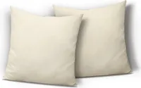 2er Pack Kissenbezug Kissenhülle 40x40 cm natur Uni Jersey Baumwolle Set