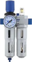 RQS OU-1/4-MINI Druckminderer mit Manometer, Wasserabscheider, Öler (Ölnebler)