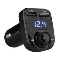 x8 Auto-Bluetooth-MP3-Player, Sender-Hilfs-Modulator Bluetooth-Freisprecheinrichtung Auto-Audio-MP3-Player 3.1A Schnellladegerät