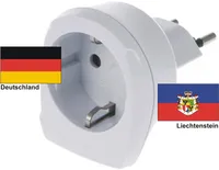 Reiseadapter Urlaub Reise Stecker Liechtenstein-Deutschland Skross Travel Ada...