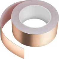 Kupferband 25M x 50mm, Kupferfolienband EMI Copper Foil Tape Abschirmband Kupferfolie Kupferband Selbstklebend Klebeband Schneckenband Schneckenschutz