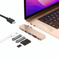 iMounts USB-C Hub für MacBook Air/Pro - HDMI, Thunderbolt 3, USB3.0, Aufladen - Roségold (Gold) - Roségold