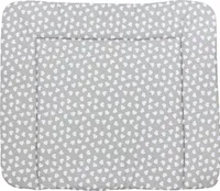 TupTam Baby Wickeltischauflage mit Baumwollbezug Gemustert, Farbe: Herzen Grau, Größe: 70 x 70 cm