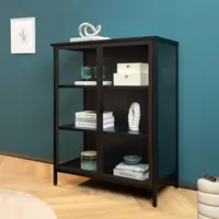 riess-ambiente Industrial Vitrine DURA STEEL 105cm transparent Glas schwarz Metall Anrichte Schrank Kommode
