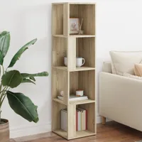 vidaXL Eckregal Sonoma-Eiche 33x33x132 cm Holzwerkstoff