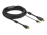 Delock 85967 - 7 m - HDMI Typ A (Standardní) - DisplayPort + USB Typ A - Samec - Samec - Rovný