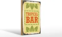 Dřevěná cedule Alkohol 20x30cm Tropical Bar Léto