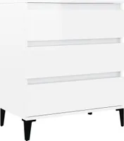 vidaXL Kredens biały wysoki połysk 60x35x70 cm materiał drewnopochodny