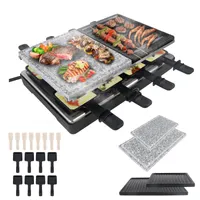 KESSER® Griglia per Raclette 3in1 con Pietra Naturale per