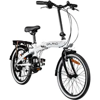 Galano Metropolis Klapprad 20 Zoll für Erwachsene 155 - 180 cm Faltrad mit 6 Gängen Klappfahrrad retro Cityrad Faltfahrrad