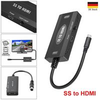 Převodník SS na HDMI Kabel HD Display TV Adaptér Nástroje pro herní konzole Sega Saturn černý