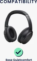 kwmobile 2x Ohrpolster kompatibel mit Bose Quietcomfort Polster - Kopfhörer Polster aus Kunstleder für Over Ear Headphones