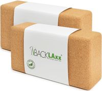 BACKLAxx® Yoga Block aus Kork inkl. Anwendungsvideos - 100% Natur Yogaklotz nachhaltig - Yogablock hautfreundlich und ökologisch hergestellt