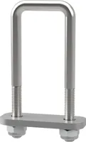U-Bügelschraube M10 mit Klemmplatte und Stopmuttern Sliphilfe Trailer verzinkt SUPROD, M10, LW=41, LH=120 mm