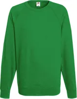 Fruit of the Loom 62-138-0 | Herren Lightweight Raglan Sweat / Belcoro® Garn - Farbe: Kelly Green - Größe: M