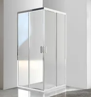 Duschkabine 90x90x185 cm Schiebetür, Duschabtrennung  Eckdusche Eckeinstieg ESG