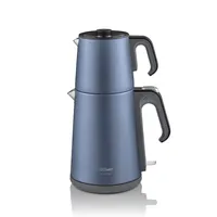 Arzum Cay Sefasi Teemaschinen, Elektrischer Türkischer Teekocher, 1650W Leistung, 1,2L Teekanne, 1,8L Wasserkocher, Edelstahl, Warmhaltefunktion