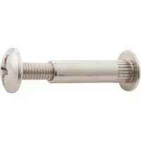 Verbindungsschrauben 200 Stück | Möbelverbinder M6 Gewinde mit Hülse |Zink vernickelt | Holzdicke: 35-40 mm | Kreuzschlitz