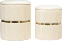 Hocker Zora 400 2er-Set Creme